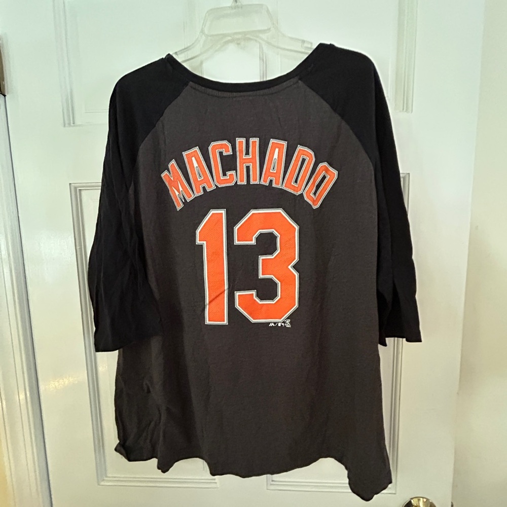 NEW MAJESTIC MLB ORIOLES SHIRT WITH MACHADO 13
